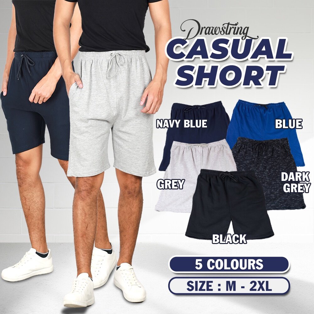 Men's Casual Cotton Drawstring Elastic Short