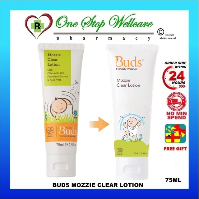 BUDS CHERISHED ORGANICS / EVERYDAY ORGANICS MOZZIE CLEAR LOTION 75ML