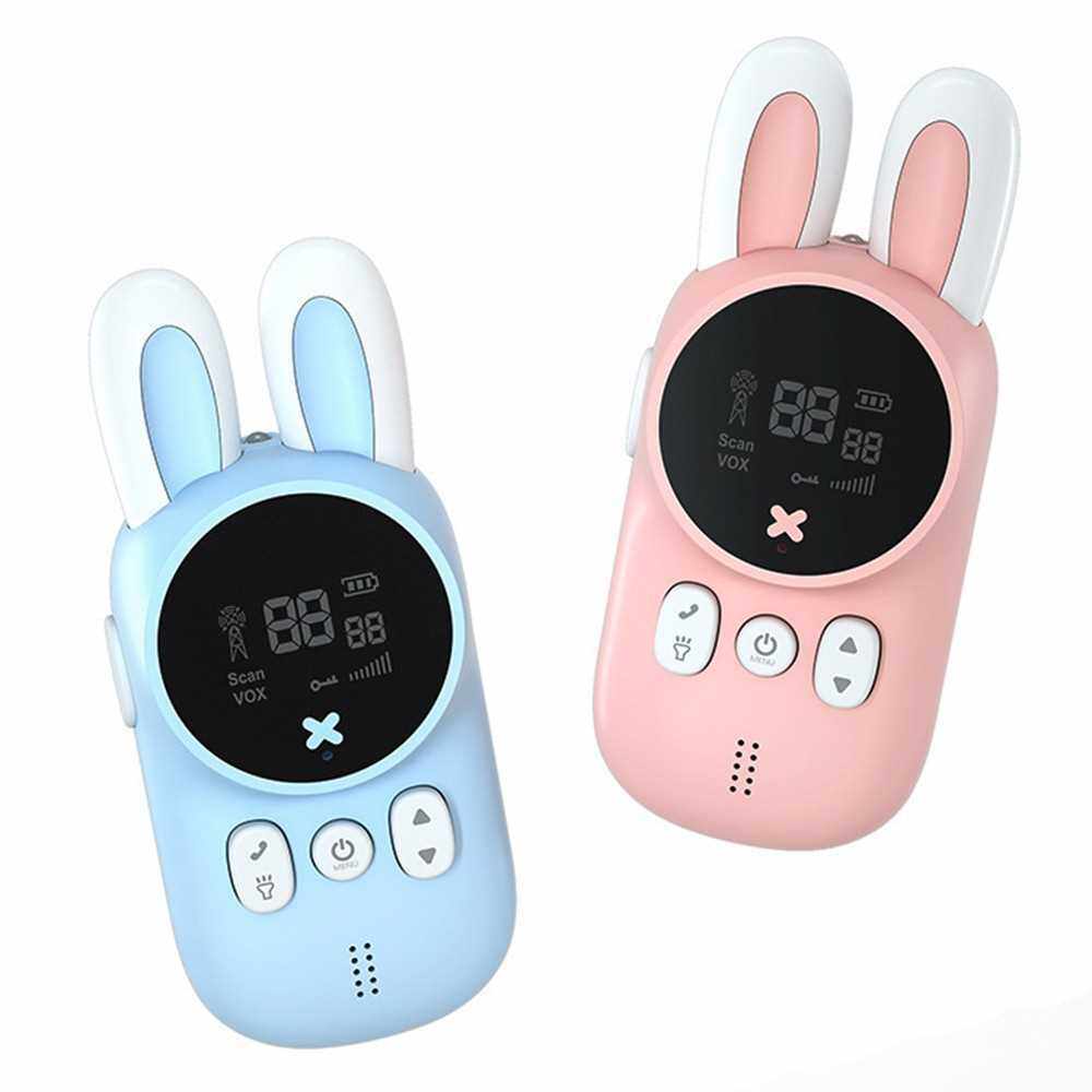 Kids Walkie Talkies Cute Bunny Two-Way Radio Handheld Long Range Drop Proof Intercom for Children Boys Girls (Standard)