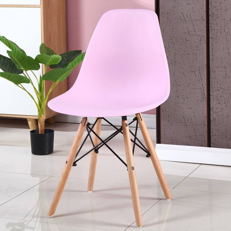 Eames Chair Anti-slip chair leg Plastic Dining Chair Kafe Kerusi Wood Leg Cafe Meeting room chair White Black Color
