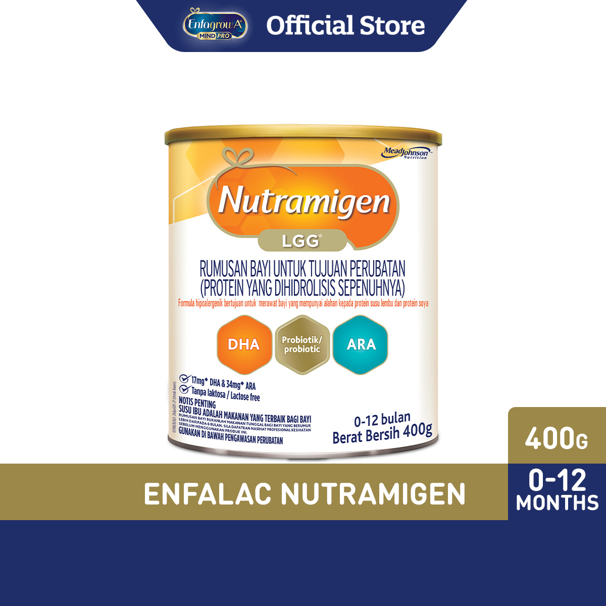Nutramigen LGG (0-12Mths) Infant Formula With Extensively Hydrolyzed Protein Milk Powder (400g)