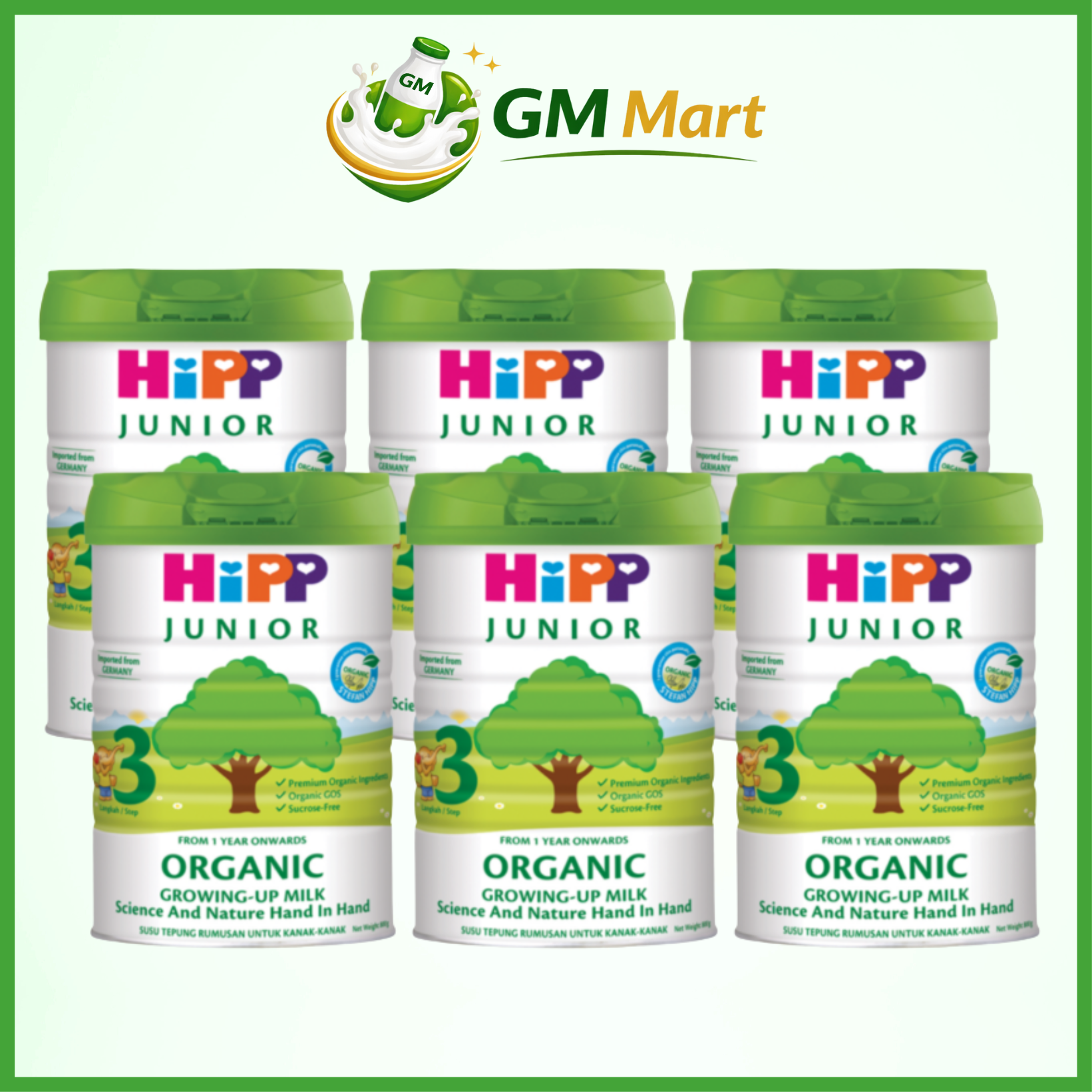 [6 TINS] HIPP JUNIOR STEP 3 800G POWDER FLOUR