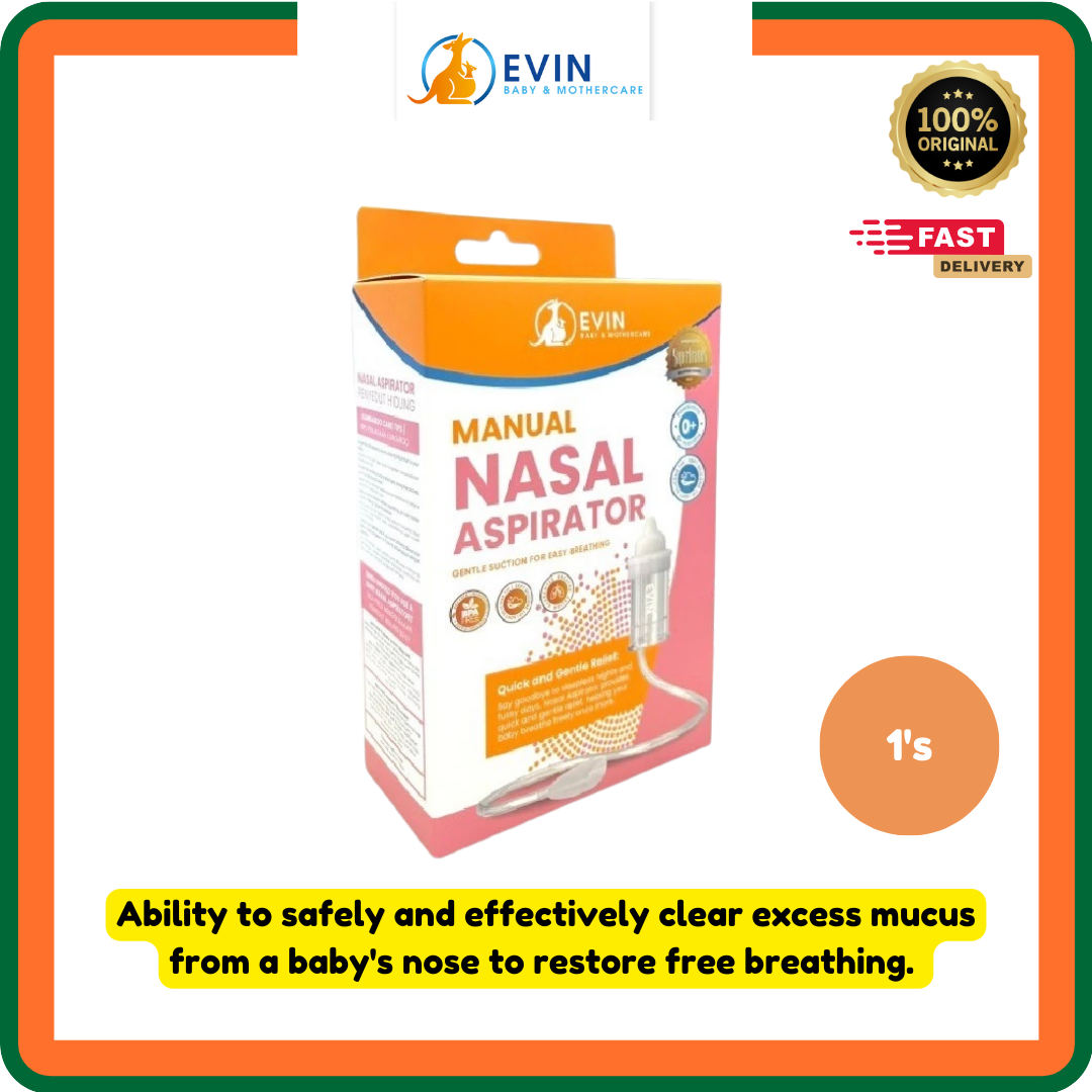 Evin Manual Nasal Aspirator | Baby Nose Cleaner | Safe & Gentle Nasal Suction