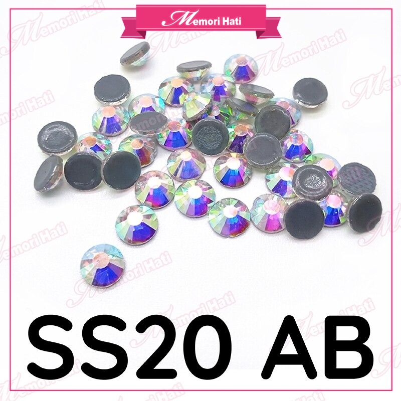 Crystal Hotfix Iron-On Rhinestones Batu Manik Tampal RAINBOW Colour SS10 SS16 SS20 & SS30