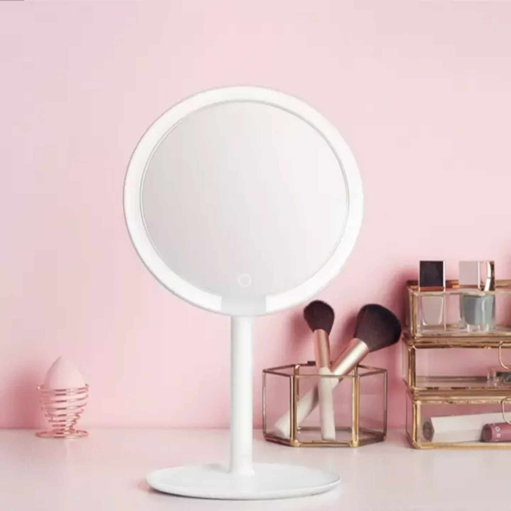 Xiaomi Mijia LED Lighted Makeup Mirror - Three Adjustable Brightness 0 - 45 Adjustable Angle Rechargeable Charging