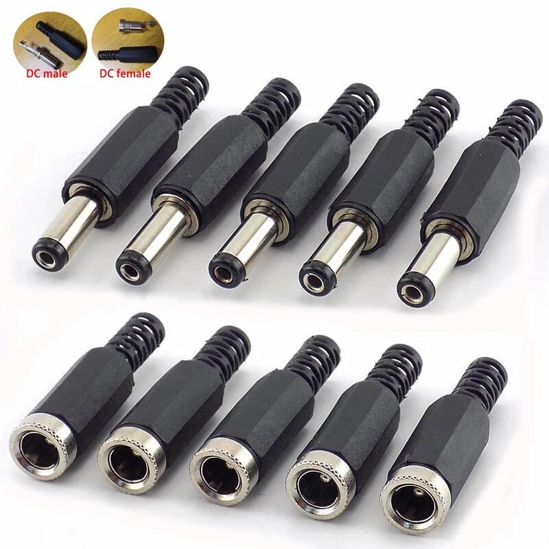 Bảng giá 10 Cái Đầu Nối DC Đực Cái, Bộ Chuyển Đổi Giắc Cắm Điện DC 2.1*5.5MM Hệ Thống Camera An Ninh Cctv Cho Các Phụ Kiện Cctv Tự Làm