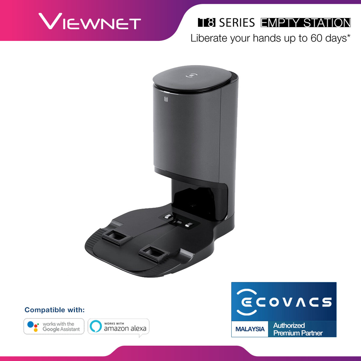 ECOVACS T8 Series Auto-Empty Station - Compatible with T8 / T8AIVI [Local Shipping & 1 Year Warranty]