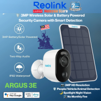 Reolink Argus 3E 3MP HD Wireless Battery Security Camera | Single-Band 2.4GHz WiFi | Solar Compatible Wire-Free CCTV | Motion Spotlight Color Night Vision | AI Detection Official Malaysia Warranty