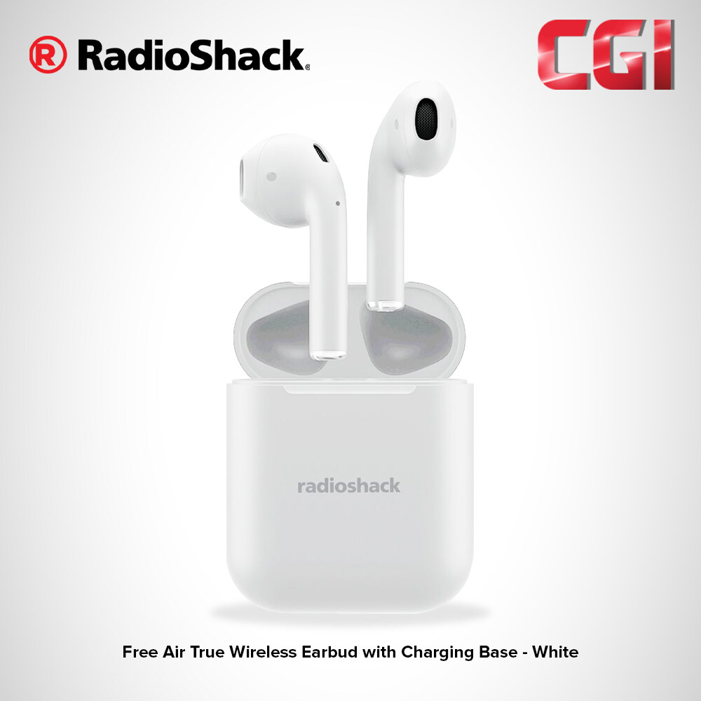 RadioShack Free Air True Wireless Earbud with Charging Base - White