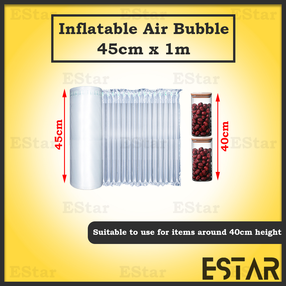 1m Inflatable Bubble Wrap Inflatable Air Packaging Air Bubble Plastic Wrap Packaging Wrap Air Wrap 气柱袋 气柱卷 AB01