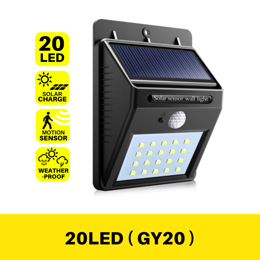 PRODIY Solar Motion Sensor PIR Light 20 / 30 / 48 / 50 / 100 LED / COB Waterproof Garden Auto On Off Lamp Lampu 太阳能感应灯
