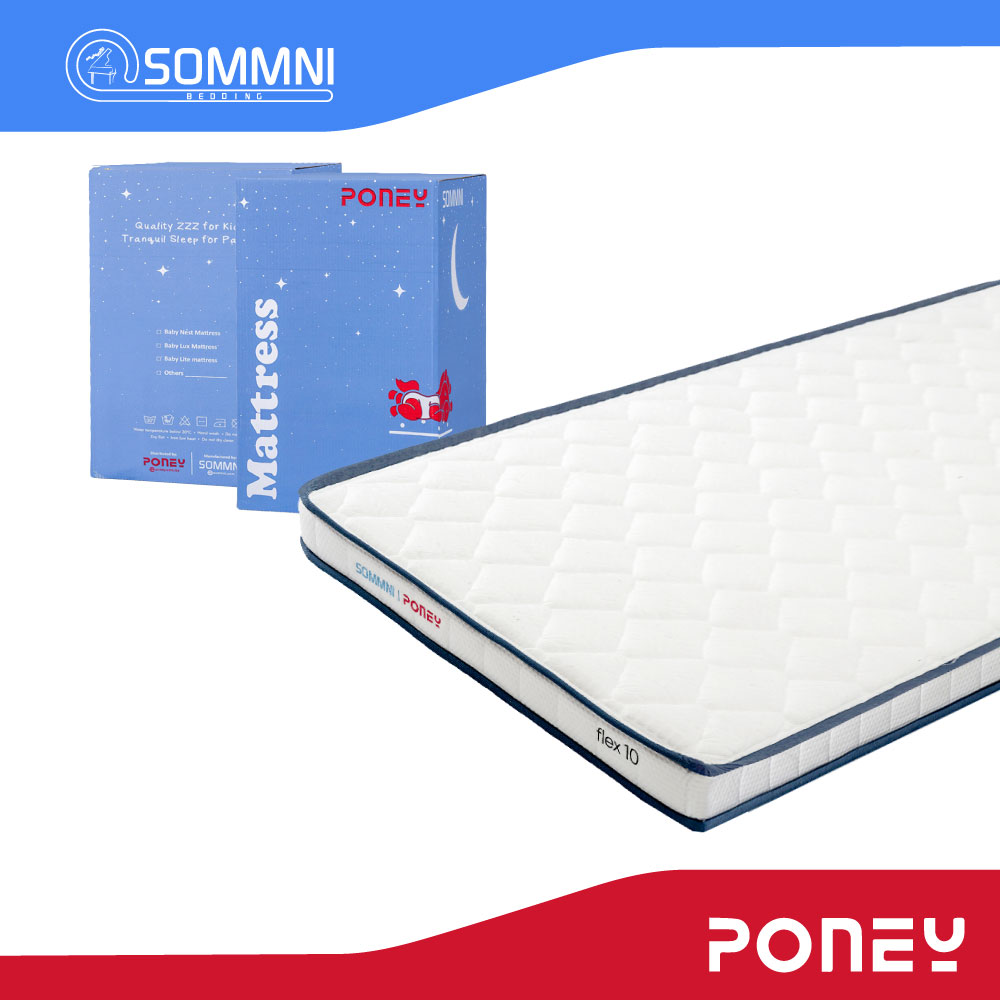 SOMMNI | PONEY Baby & Kids HD Flex Foam Mattress - Flex10/Nest (Tilam Bayi & Kanak-Kanak)