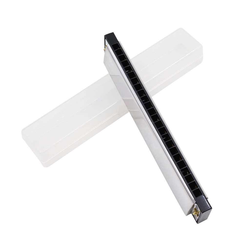 24 Holes Tremolo Harmonica Mouth Organ Key of C for Students Beginners