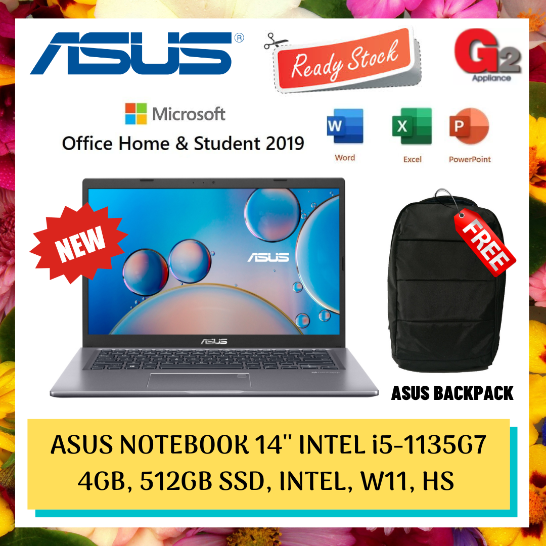 Asus Laptop 14 A416E-AEB1012WS 14’’ FHD Laptop Transparent Silver ( I5-1135G7, 4GB, 512GB SSD, Intel, W11, HS )