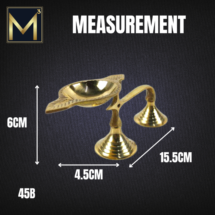 Brass Traditional Design Diya Oil Lamp for Home Pooja and Decoration/MC45