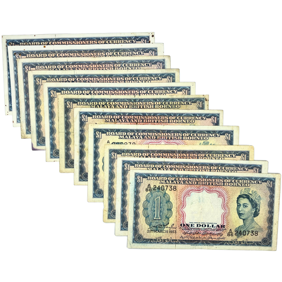 Malaya & British Borneo $1 | 1953 Issue | Queen Elizabeth II