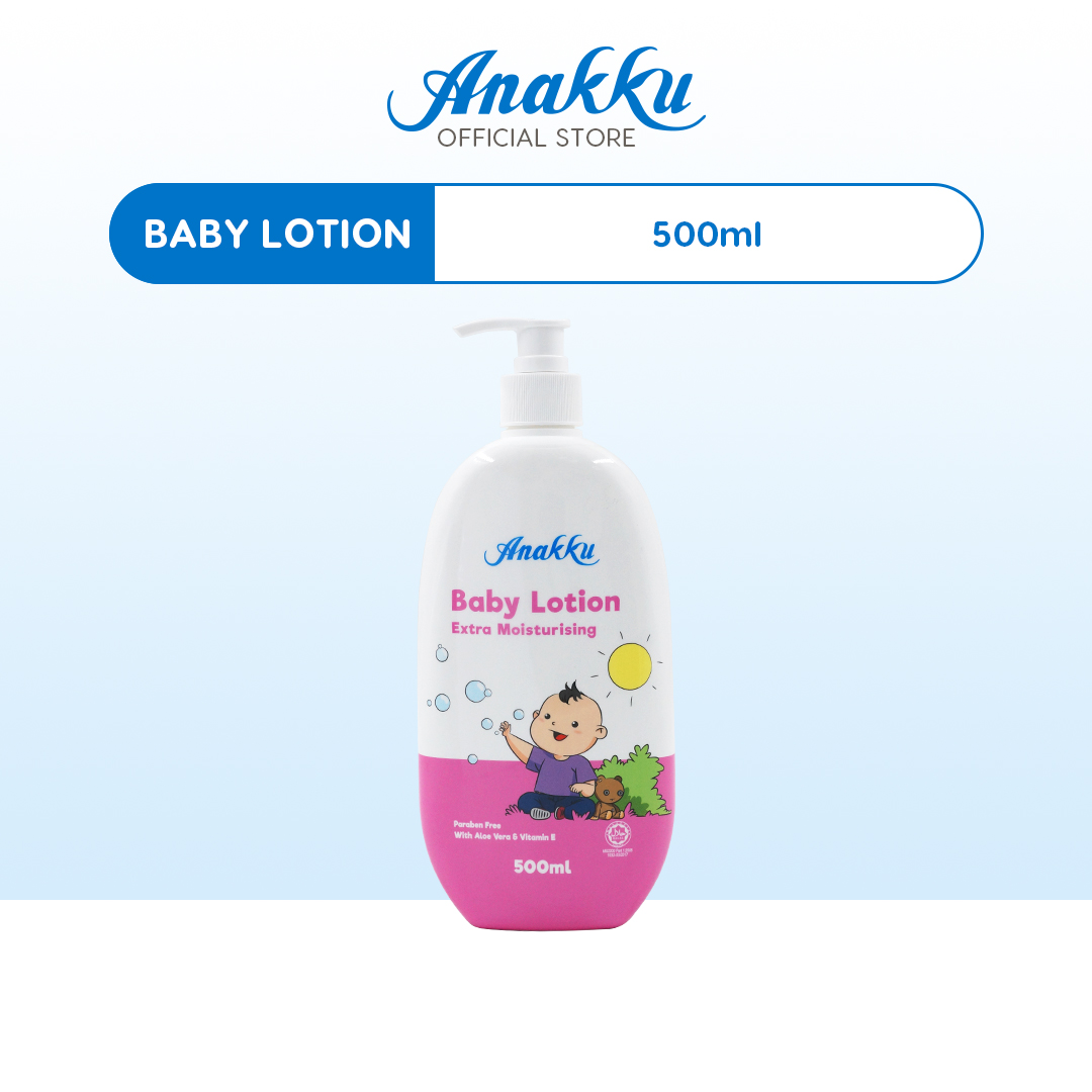 Anakku Extra Mild & Extra Moisturizing Baby Lotion Losyen Bayi (500ml) L500