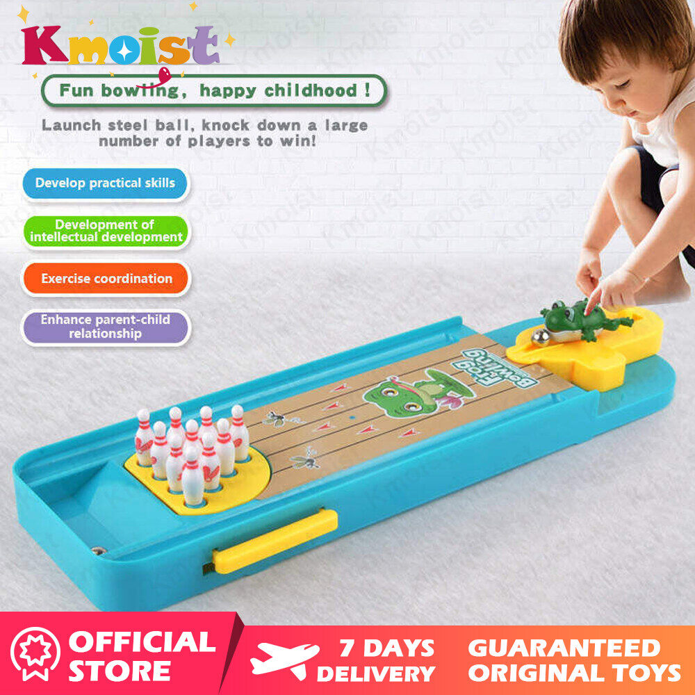 Kmoist nhỏ cho trẻ em Ếch Bowling Máy tính để bàn tương tác Trò chơi giáo dục đồ chơi bệ phóng trong nhà Bowling đồ chơi CHA mẹ-con tương tác