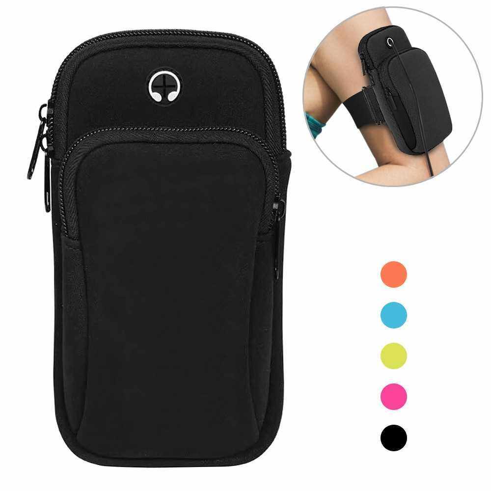 Multifunctional Phone Arm Band Gym Phone Holder Phone Arm Case Running Band Outdoor Running Bag Waterproof Riding Bag Women Men Sport Bag Arm Bag Cellphone Pouch Wrist Bag Fitness Equipment (Black)