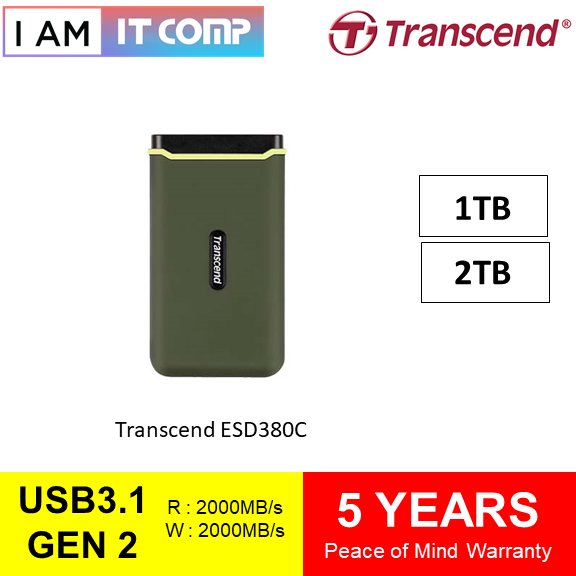 Transcend ESD380C USB 3.1 Gen 2 USB Type-C Portable SSD
