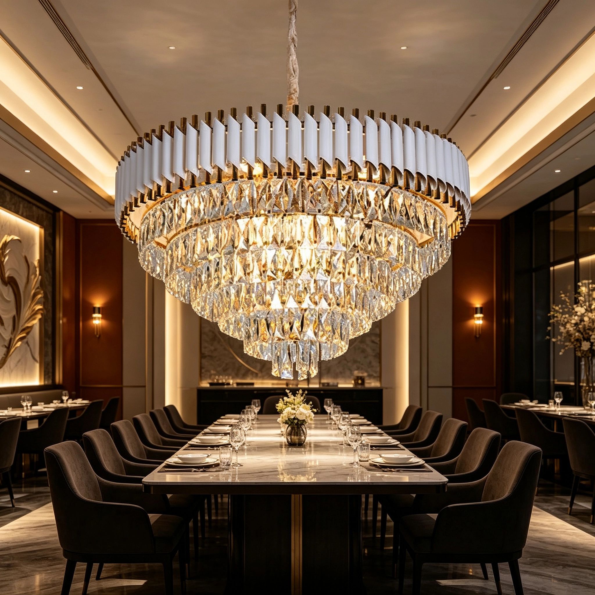 LED Candle lights Modern Lust Pendant Lamp Hanging Ceiling Light Lampu Gantung Siling crystal Chandelier Lamps deco room