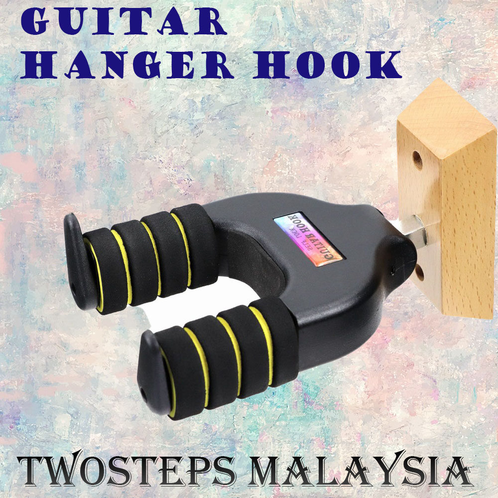 Wall Mount Wood Base Guitar Hanger Hook Automatic Lock for Electric Acoustic Guitar Bass Ukulele