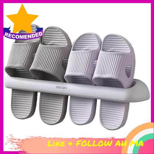 Best Selling Bathroom Slippers Rack Wall Mounted Shoe Organizer Rack Slippers Holder Shoes Hanger Self Adhesive Shoes Storage Holder Bathroom Storage Organizer (White)