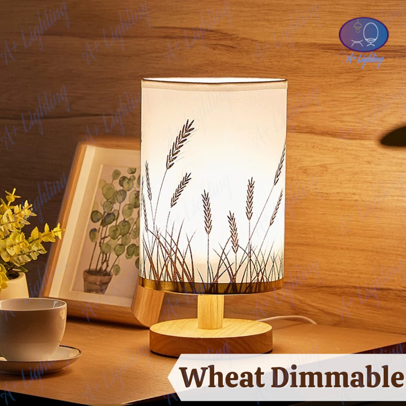 LED Table Lamp Wooden Bedside Lamp Night Light Lampu Tidur Bilik Lampu Meja Hiasan Decoration Lamp Desk Lamp Gift Hadiah