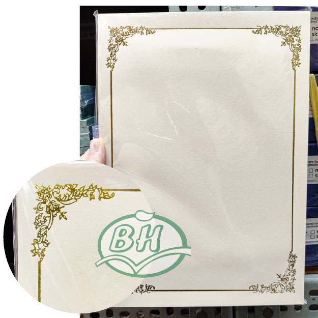 (Ready Stocks) Kertas Sijil A4 100pcs 160gsm (With & Without Red Seal) /A4 Hot Stamping Certificate Paper Ivory Cream