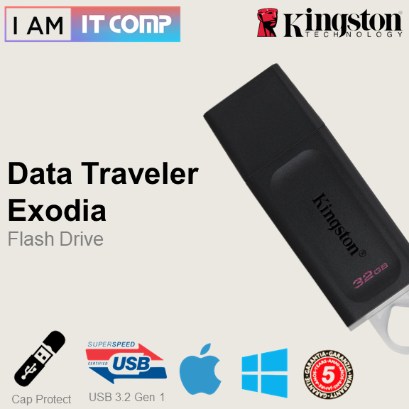 Kingston DataTraveler Exodia USB 3.2 Gen 1 Flash Drive 32GB / 64GB - USB Pendrive ( DTX )