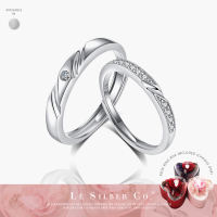 Le Silber Co. S925 Sterling Silver - The Woven Hearts Couple Rings Cincin Pasangan Perak
