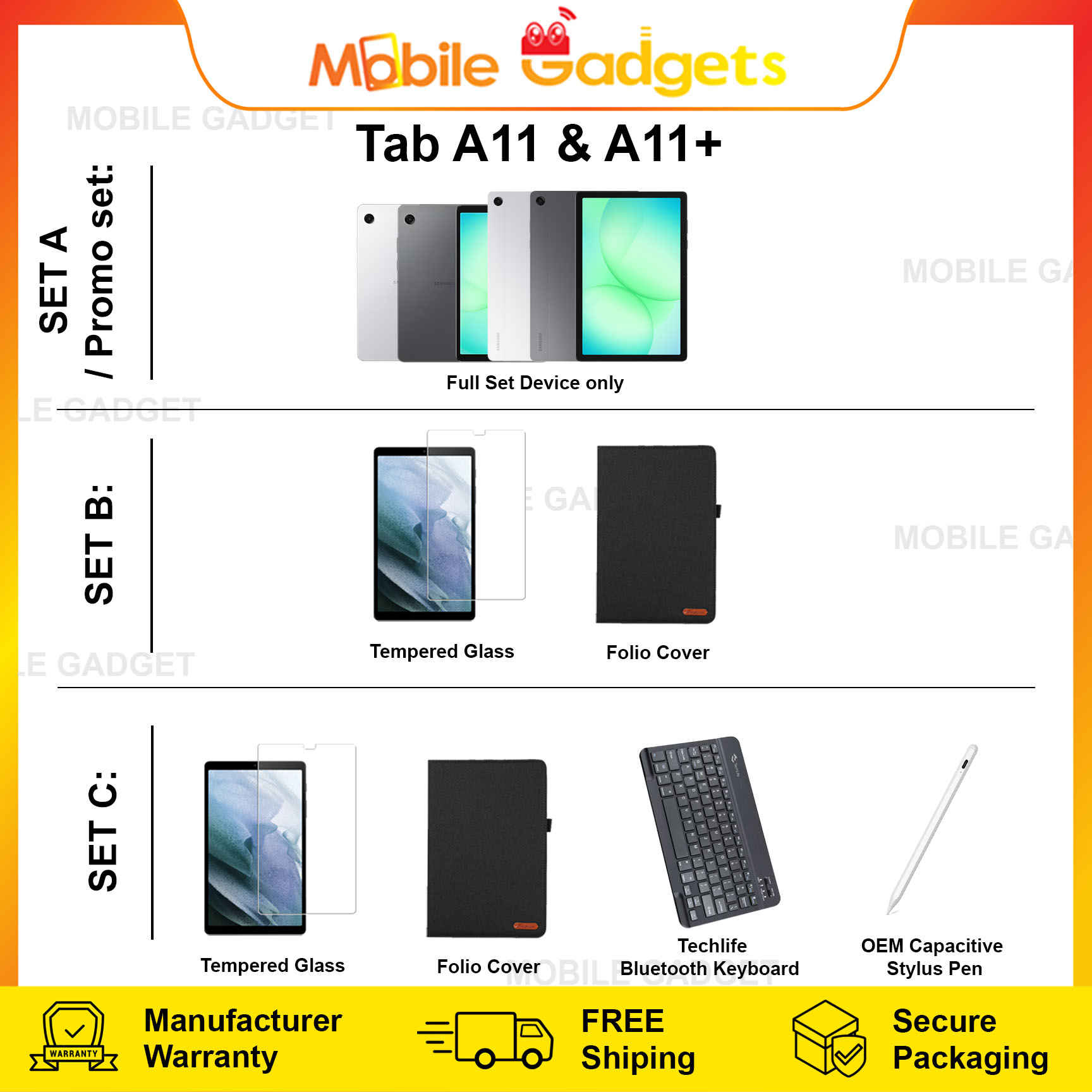 Samsung Galaxy Tab A11+ / Tab A11 WiFi / LTE