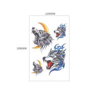HBESTY Temporary Tattoo Totem Black Dragon Down Mountain Tiger Snake Animal Pattern Waterproof Tatto Sticker