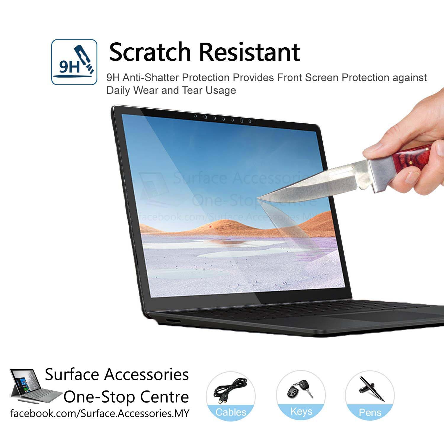 [MALAYSIA]Surface Laptop 3 15" Tempered Glass Hardness 9H Hardness Nano Coating Anti Shatter Film Microsoft Surface Laptop 3 2019 Surface Laptop 3 2020