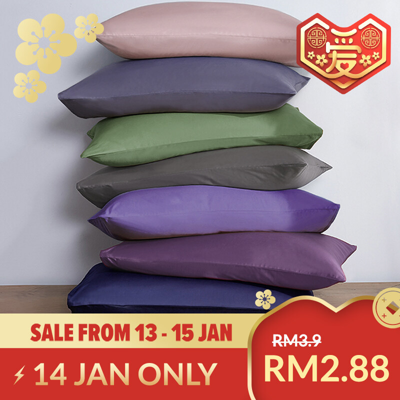 [CNY Flash Sale]Dansunreve 1 piece Pillowcase Cheap And Comfortable Sarung Bantal Solid Color Pillow cover Cover Plain & Hotel