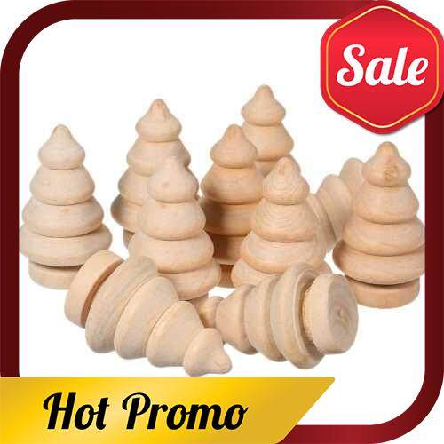 10Pcs Peg Dolls Cake Toppers Unfinished Wood DIY Craft Tree Snowman Christmas Wedding Party Home Ornament (2)