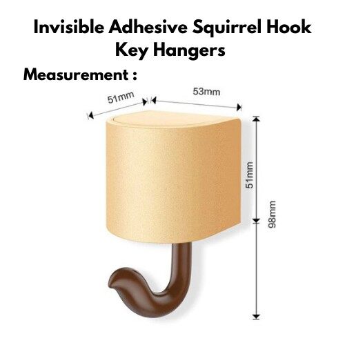[ Local Ready Stocks] Invisible Adhesive Squirrel Hook Key Hangers Penyangkut Kunci