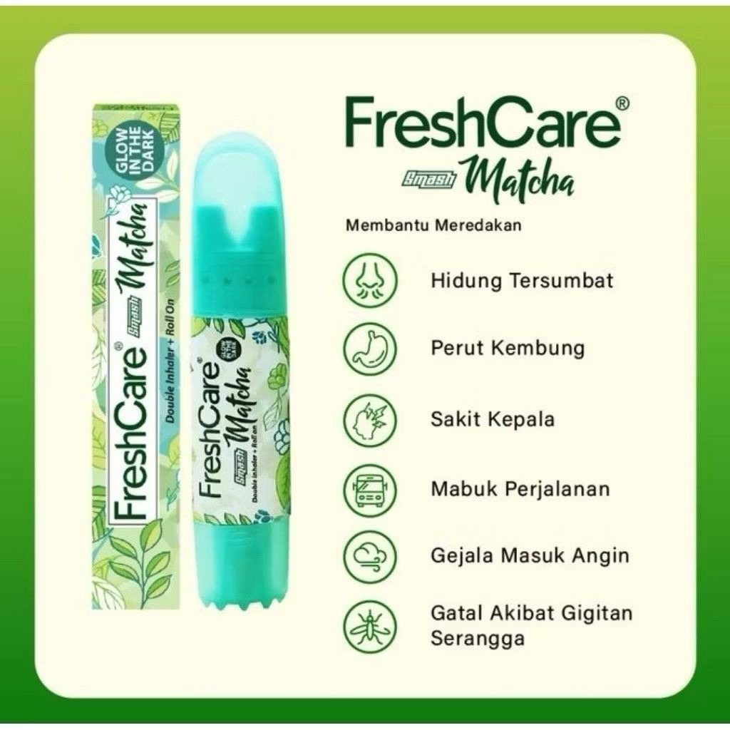 FreshCare Minyak Angin Aromaterapi 4 Dalam 1 – Double Inhaler Segar Untuk Sakit Kepala dan Mabuk Kenderaan
