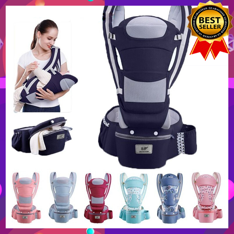 【BEST for Kids】IUNYK 0-48M Ergonomic Baby Carrier Infant Baby Hipseat Carrier Front Facing Ergonomic Kangaroo Baby Wrap Sling for Baby Travel 婴儿背带 婴儿旅行背带