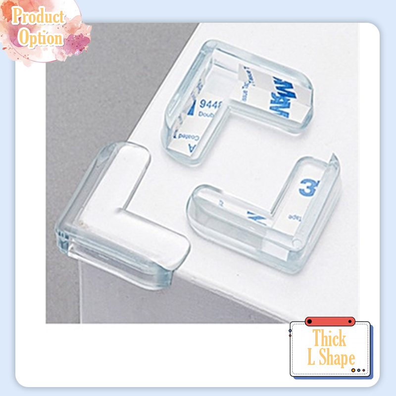 [Choo Choo Toy] Pelindung Bucu Meja Baby Safety Transparent Anti-Collision Table Corner Guard Protector Edge Bumpers 硅胶防撞角 - BS02
