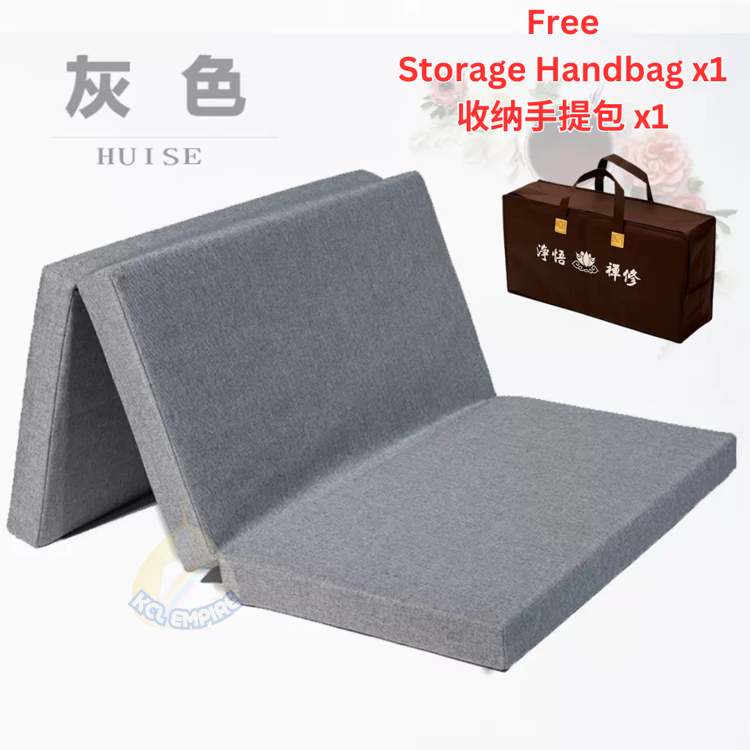 三折款 拜佛垫 打坐垫 拜垫 折款修坐垫 跪拜垫 襌修垫 Meditation Cushion Coconut Fiber Foldable Meditation Mat with Zip Washable Cover