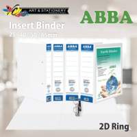 VCR ABBA 2D Ring File A4 White PVC Binder File 25mm 40mm 50mm 65mm Document Organizer Office School Storage