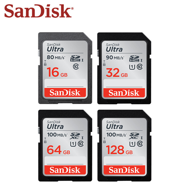 {Thẻ Nhớ SanDisk Nguyên Bản Bán Chạy Nhất Năm 2021}, Thẻ Nhớ SDHC 32GB 16GB Tốc Độ Cao 80 Mét/giây Ultra SD UHS-I SDXC Class 10 64GB 128GB Thẻ SD Đối Với Máy Ảnh