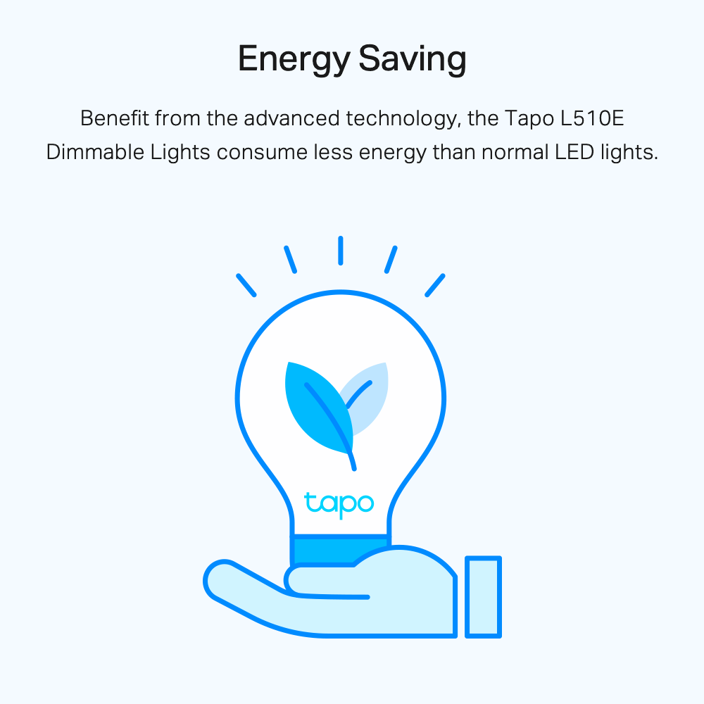 TP-LINK Tapo L510E Smart Bulb with Dimmable, Away Mode, Voice Control, Energy Saving, Tapo Ecosystem, Easy Setup