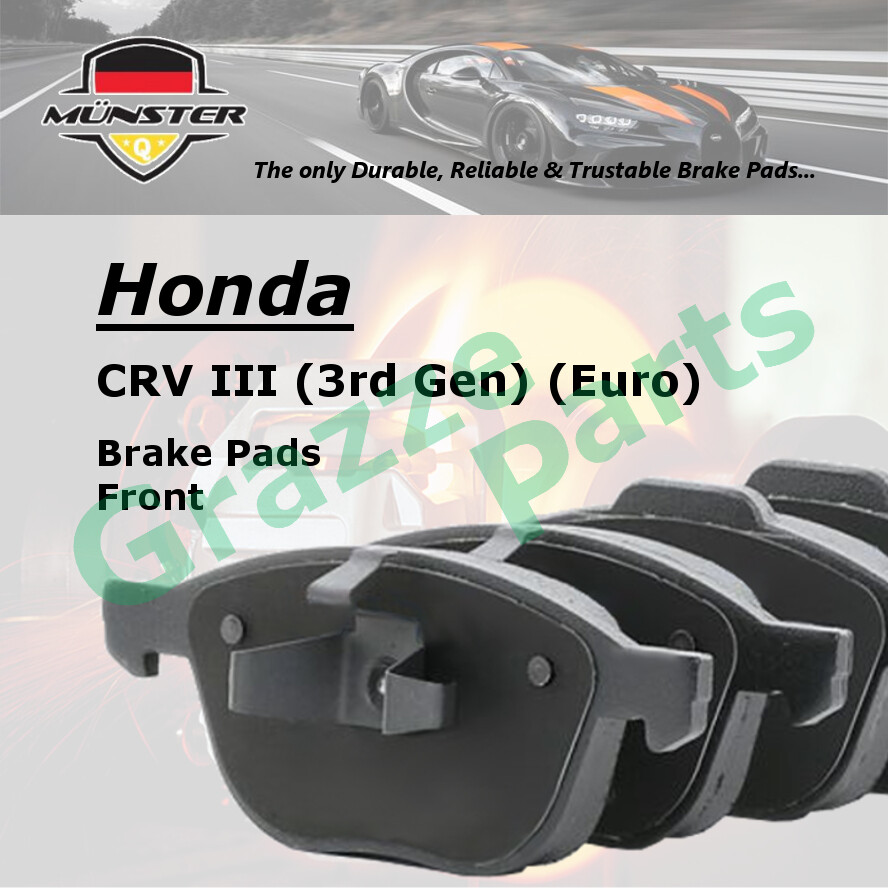 Münster Disc Brake Pad Front for Honda CRV III (3rd Gen) (Euro) RE6 2.2 i-DTEC AWD 2007-2011 N22B