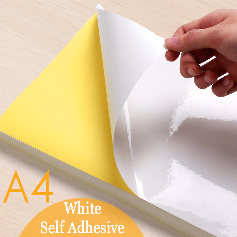 A4 White Sticker Matte Glossy Label Paper for Inkjet Printer Laser Printer (50/100/200/400pcs)