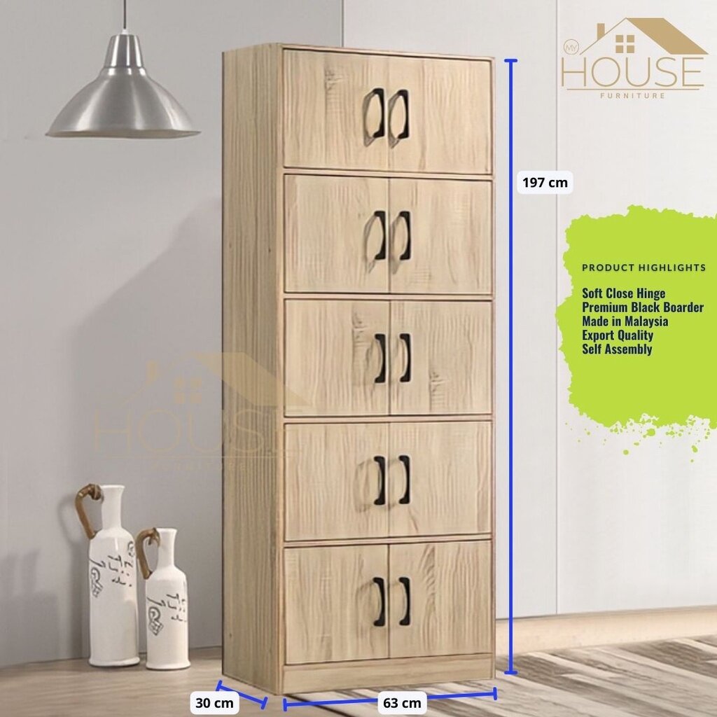 MYHOUSE Furniture 3 Tier 4 Level 5 Layer Multipurpose File Cabinet ...