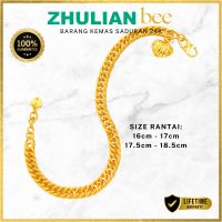 Rantai Tangan Lipan 1 Layer Kait Love Emas Zhulian BT5026 Gold Bracelet Jewelry