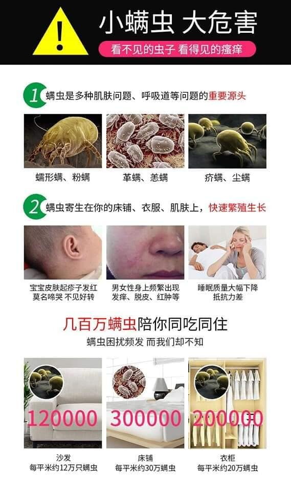 READY STOCK 10 Sachets Natural Bed Bug Dust Mites Remover Anti Allergies 除螨包