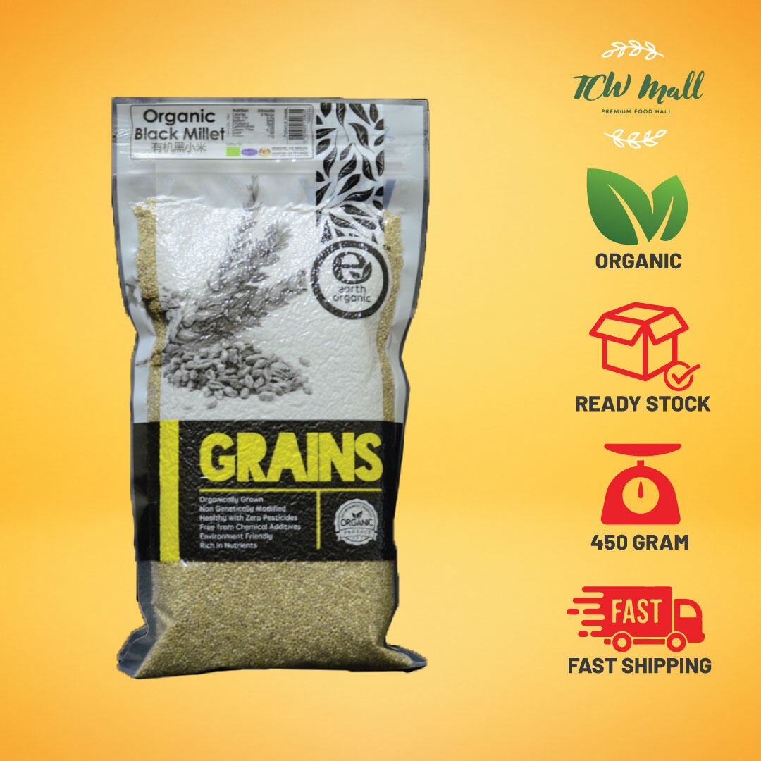 Earth Living Organic Black Millet | Millet Hitam Organik 450G